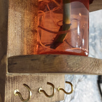 جاکلیدی دستساز متریال چوب فنلاندی همراه گلدان شیشه ای