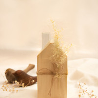 گلدان قلمه زنی و دکوری مدل کلبه متریال چوب فنلاندی
