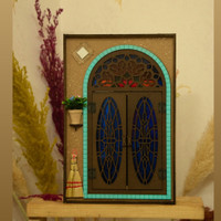 آینه جاکلیدی دکوری آویز طرح سنتی درب بازشو