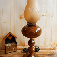 چراغ کلاسیک گردسوز چوبی