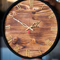 ساعت دیواری چوبی سندبلاست